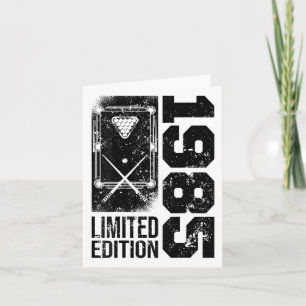 Cartão Billiards Snooker-gamer Vintage 1985 Piscina de an