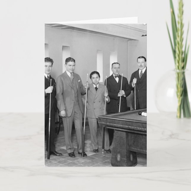 Cartão Billiards Stars: 1927 (Frente)