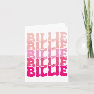 Cartão Billie Nome Personalizado Eu Amo Billie Groovy 80'