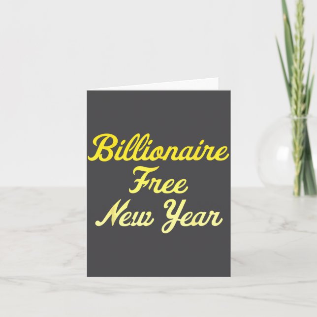 Cartão Billionaire , New Year, Hapness, Simple Joys  (Frente)