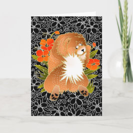 Cartão BINDI MINGSIE red chow greeting cards