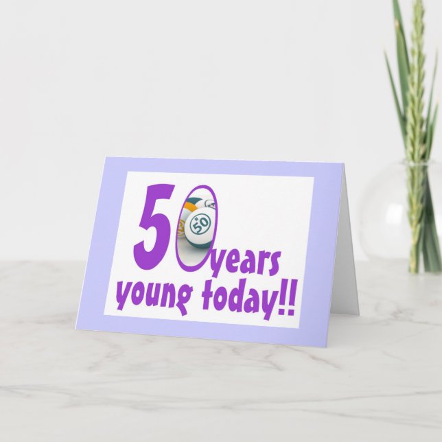 Cartão Bingo cards - 50th Birthday (Frente)