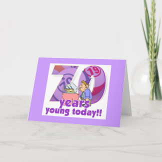 Cartão Bingo cards - 70th birthday