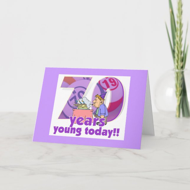 Cartão Bingo cards - 70th birthday (Frente)