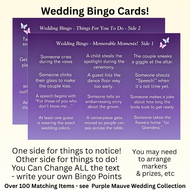 Cartão BINGO de casamento! Jogo para convidados (Criador carregado)