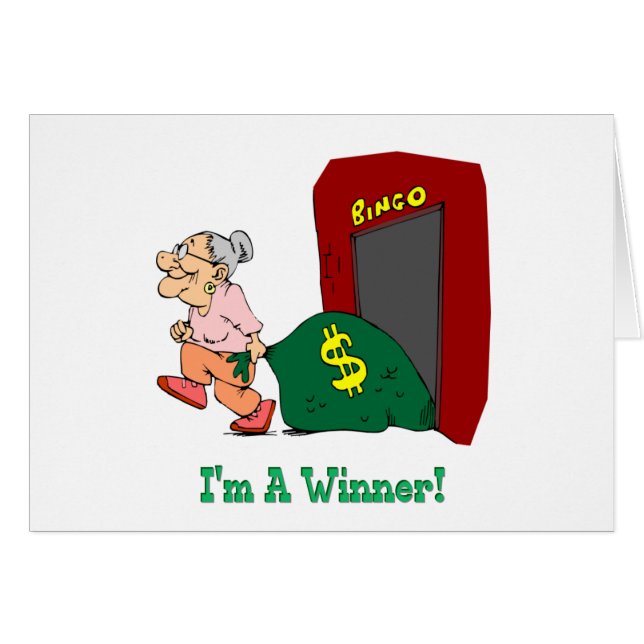 Cartão Bingo - eu sou um vencedor (Frente Horizontal)