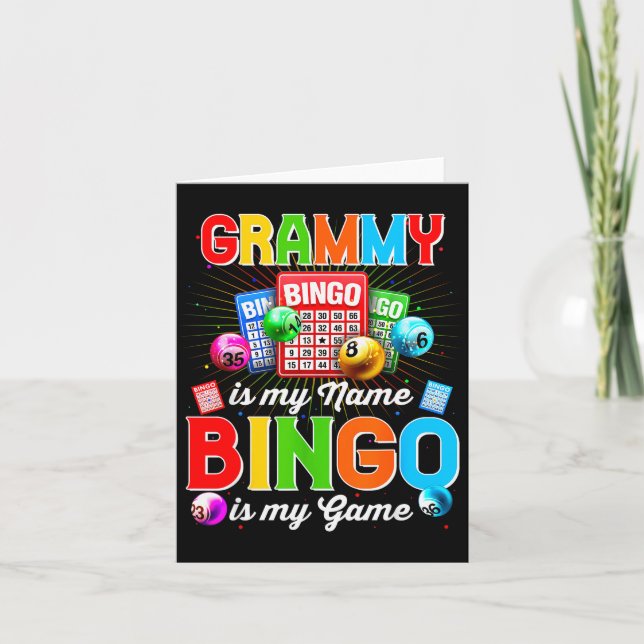 Cartão Bingo Funny Grammy Is My Name Bingo Is My Game Xma (Frente)