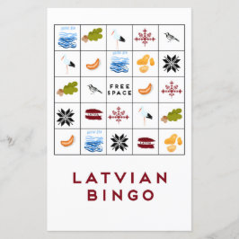 Cartão Bingo Letão Versão 6