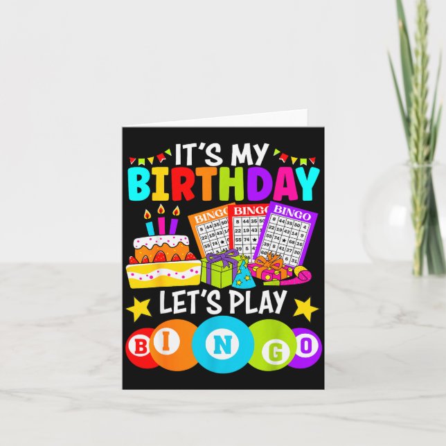 Cartão Bingo Player It's My Birthday Let's Play Bingo Xma (Frente)
