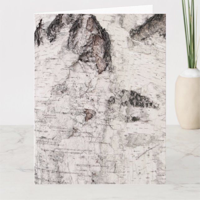 Cartão Birch bark pattern card (Frente)