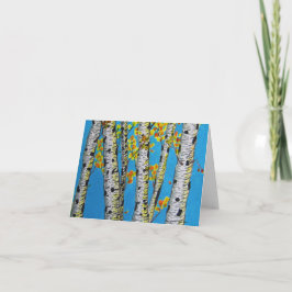 Cartão Birch Trees in Autumn Note Cards