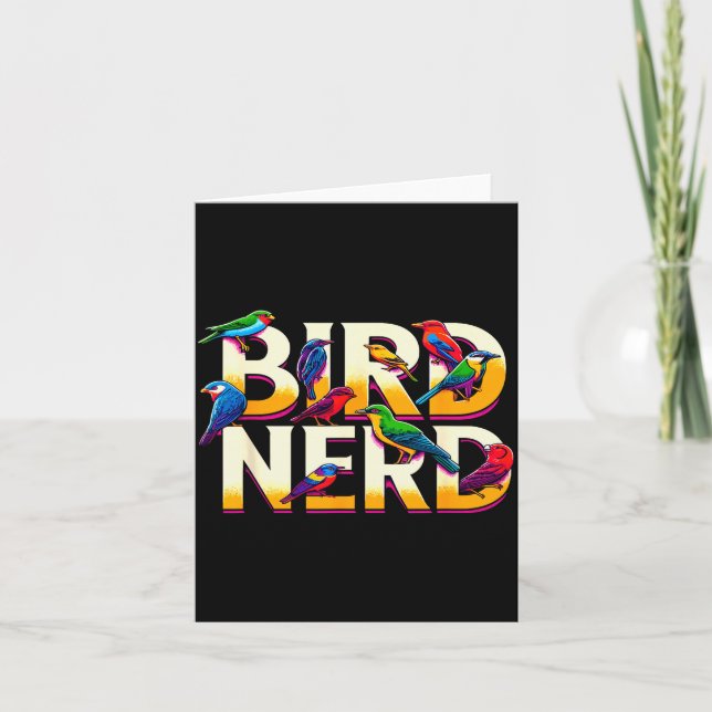 Cartão Bird Nerd Funny Birdwatching Birdwatcher Bird Love (Frente)