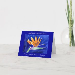 Cartão Bird of Paradise Flower Painting Greeting Cards