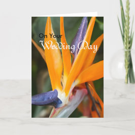 Cartão Bird of Paradise Wedding Greeting Card