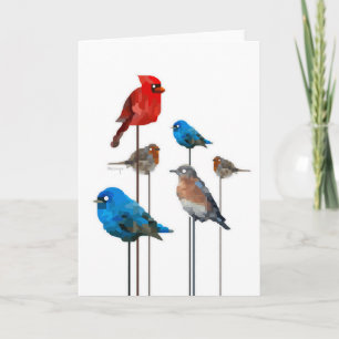 Cartão Bird Party Greeting Card