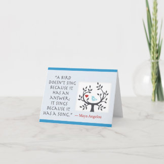 Cartão Bird song note cards