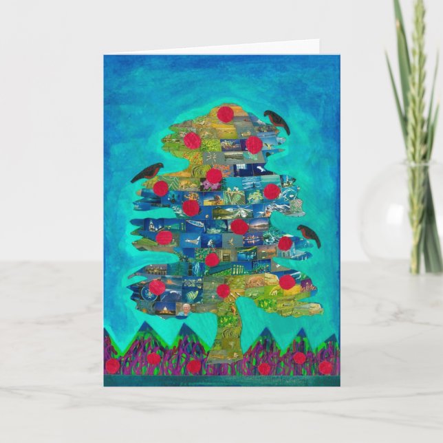 Cartão Bird Tree Greeting Card (Frente)