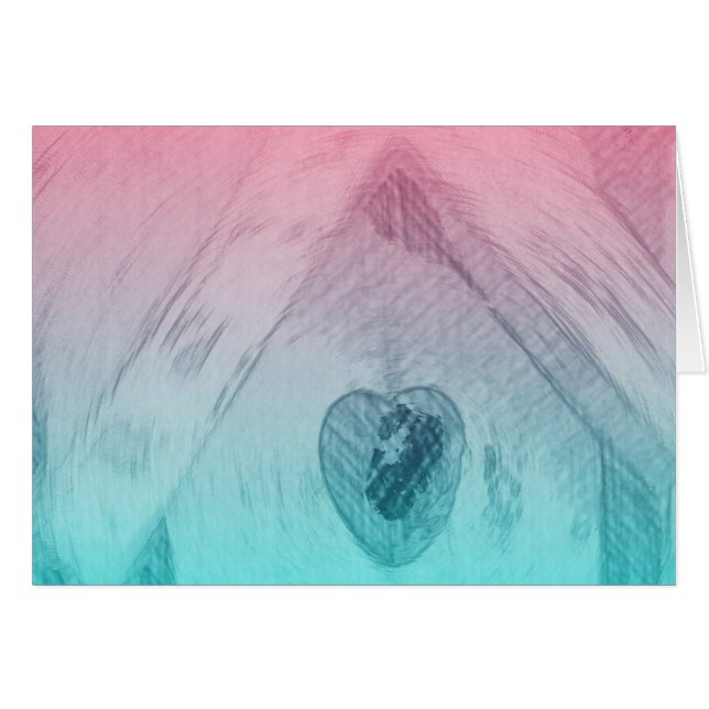 Cartão Birdhouse Heart Digital Art (Frente Horizontal)