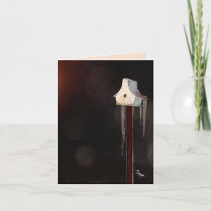 Cartão Birdhouse pequeno catita