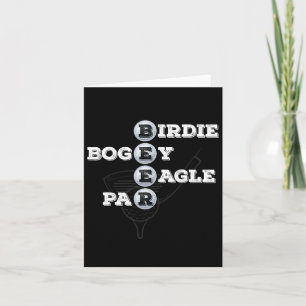 Cartão Birdie Bogey Eagle Par Beer Golf Ball Golfe Engraç
