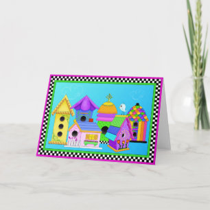 Cartão Birdie Village Greeting Card - Plain