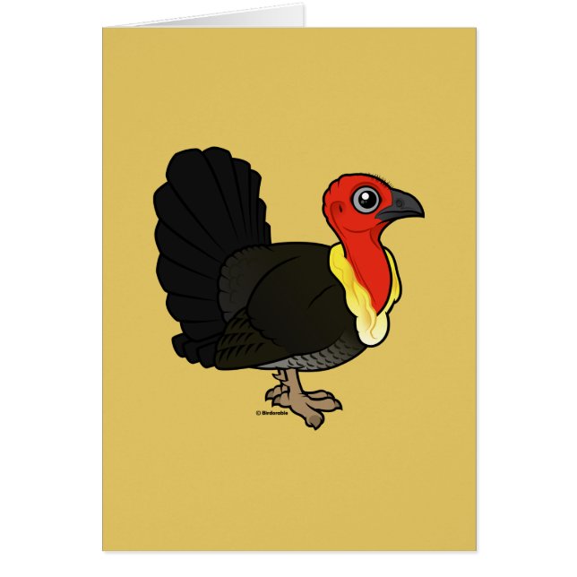 Cartão Birdorable Australian Brushturkey (Frente)