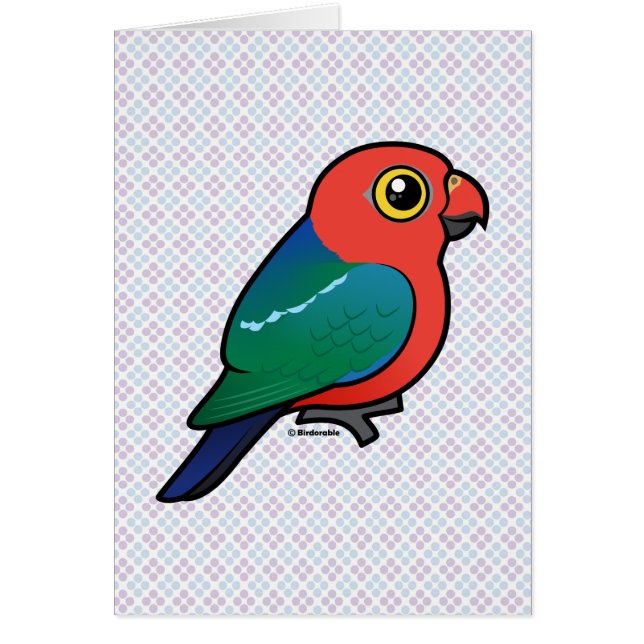 Cartão Birdorable Australian King-Parrot (Frente)