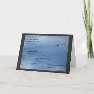 Cartão birds do not dwell card