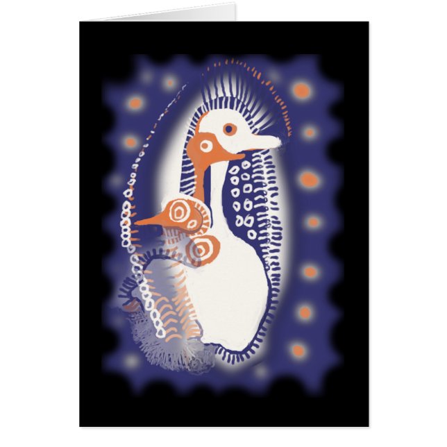 Cartão birds* tribal do *three (Frente)