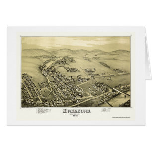 Cartão Birdsboro, mapa panorâmico do PA - 1890