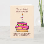 Cartão Birth Daughter 1st Birthday, 1 on Sweet Pink Cake<br><div class="desc">The cutest birth daughter of yours will be celebrating her first birthday very soon. Make this day a memorable day for her by giving her this sweet pink cake card as a keepsake in memory of her very 1st birthday.</div>