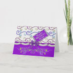 Cartão Birthda, Sister, Swirls & Designs, Purple/Colorful<br><div class="desc">Here's your chance to razzle dazzle your sister with this unique card.</div>