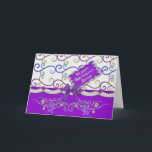 Cartão Birthda, Sister, Swirls & Designs, Purple/Colorful<br><div class="desc">Here's your chance to razzle dazzle your sister with this unique card.</div>
