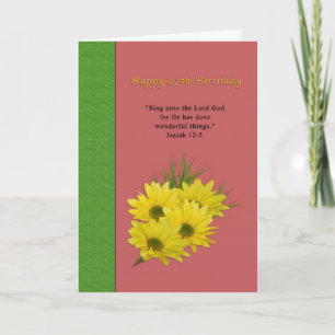 Cartão Birthday, 87th, Yellow Daisies, Religious