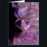 Cartão Birthday Amethyst Druzy in Photography<br><div class="desc">A beautiful birthday greeting</div>