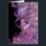 Cartão Birthday Amethyst Druzy in Photography<br><div class="desc">A beautiful birthday greeting</div>