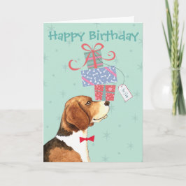 Cartão Birthday apresenta beagle