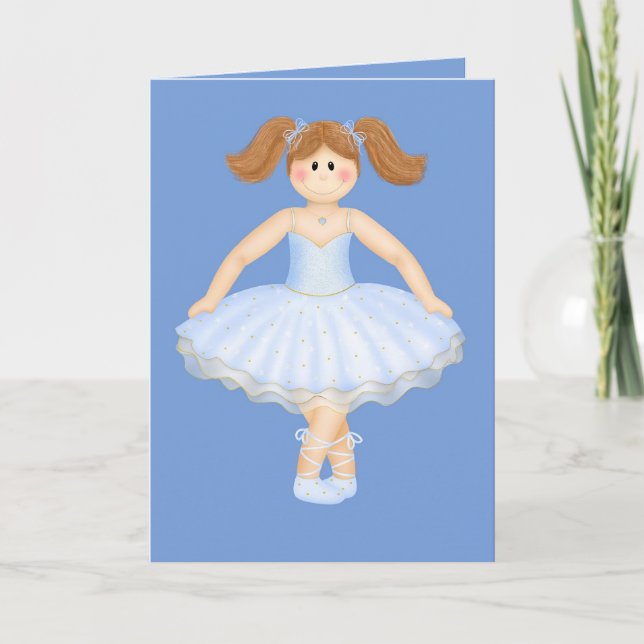 Cartão Birthday Ballerina (Frente)