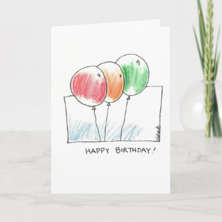 Cartão birthday balloons