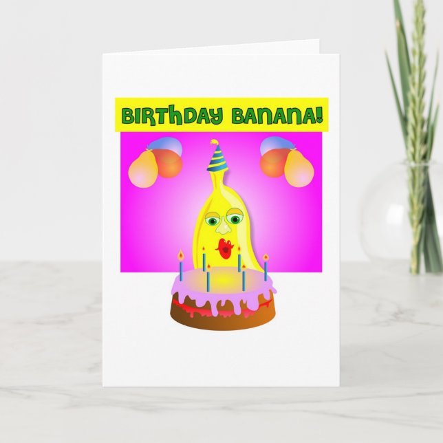 Cartão Birthday Banana (Frente)