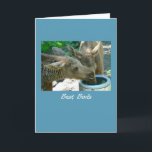 Cartão Birthday Best Buds BFF Two Elk Calves Friends Card<br><div class="desc">A birthday greeting card for a best friend (Best Buds) featuring a pair of elk calves drinking from a crock. Photo courtesy of Magnus Rosendahl. You may add your own photo to the inside, or add to/change the inside greeting free of charge; just click on "Customize" then "Add image" or...</div>
