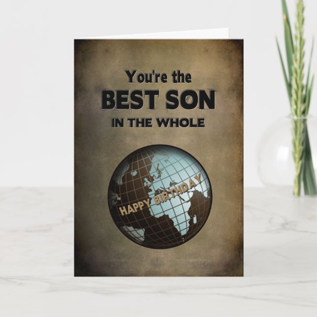 CARTÃO BIRTHDAY- BEST SON IN THE WORLD (Frente)