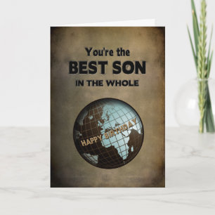 CARTÃO BIRTHDAY- BEST SON IN THE WORLD