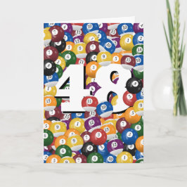 Cartão Birthday Billiard Balls Para O 48º Aniversário