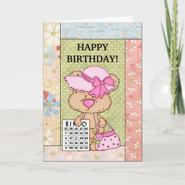Cartão Birthday Bingo greeting card (Frente)