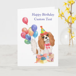 Cartão Birthday Blenheim Cavalier King Charles Spaniel