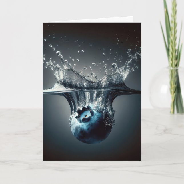 Cartão Birthday Blueberry Splash (Frente)