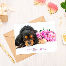 Cartão Birthday Boss Cavalier King Charles Spaniel