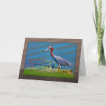 Cartão Birthday, Brother-in-law,  Little Blue Heron Bird<br><div class="desc">The Little Blue Heron is the smallest member of the heron family and the most colorful.  He makes a terrific birthday greeting card.</div>