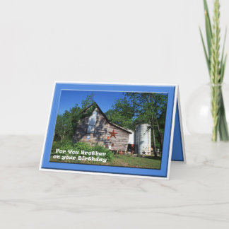 Cartão Birthday - Brother Old Virginia Barn